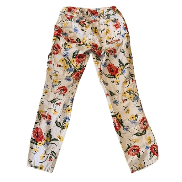 Anthropologie Hei Hei Floral Cargo Cropped Pants - 2 - Picture 6 of 13